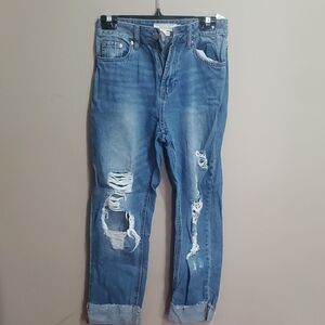 Streetwear Society High Rise Distressed Women's Blue Jeans - Size 3